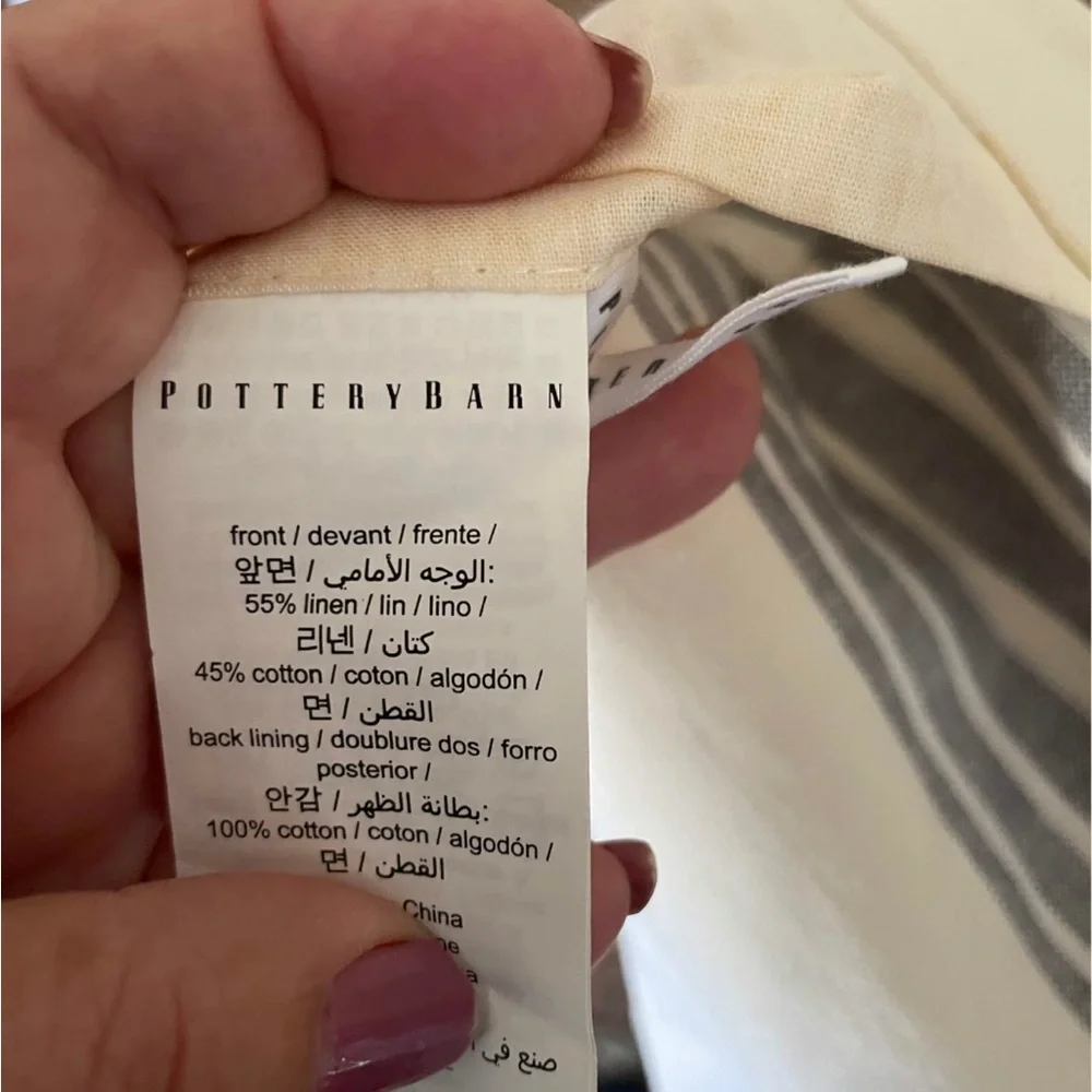 50x80” pottery Barn Linen cotton set panels Blackout Curtains